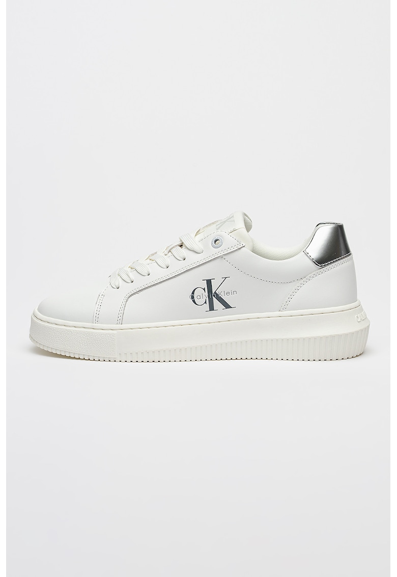 Кожени маратонки с лого CALVIN KLEIN JEANS