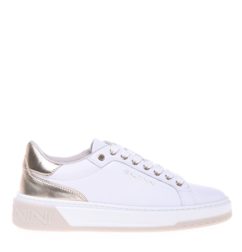 Кожени маратонки с метализирани елементи Baldinini