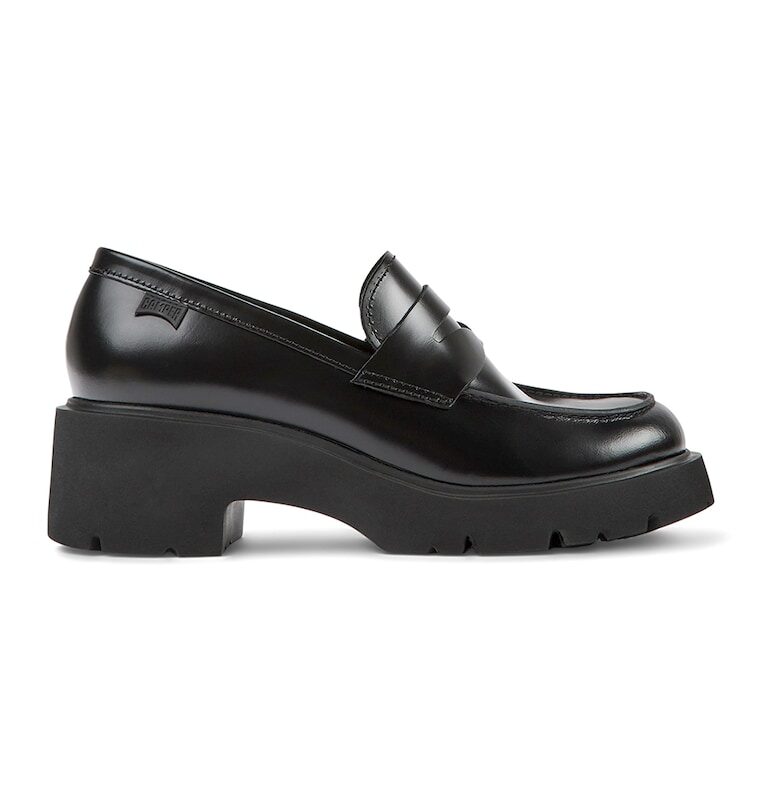 Кожени мокасини Milah 1159 с масивен ток Camper