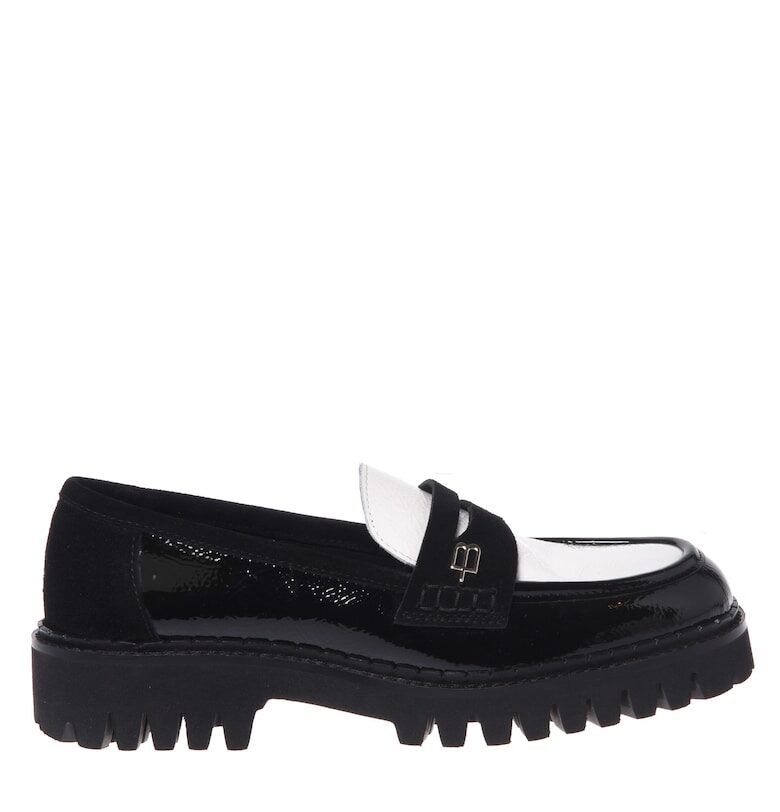 Кожени мокасини с велур Baldinini