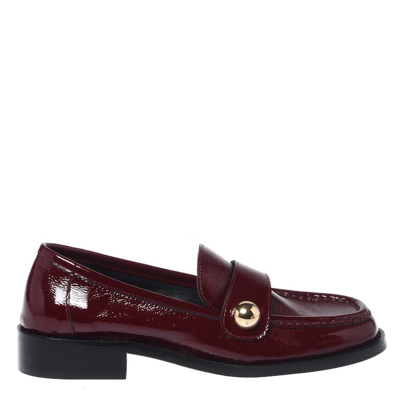 Кожени мокасини с квадратен връх Baldinini