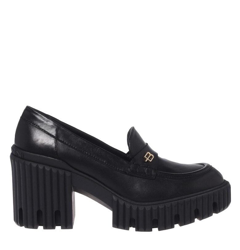 Кожени мокасини с масивен ток Baldinini