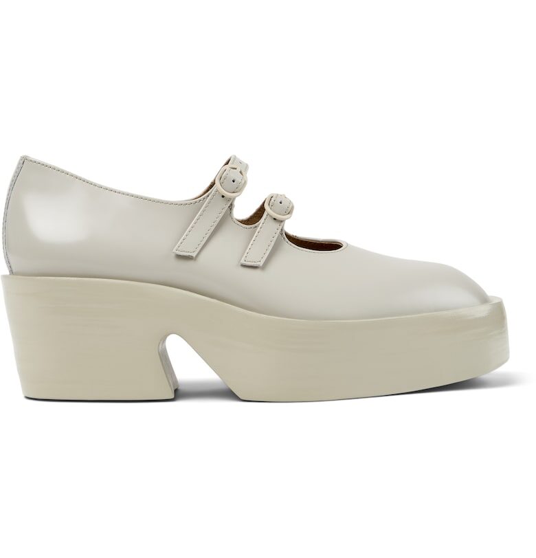 Кожени обувки Billie Mary Jane с масивен ток Camper