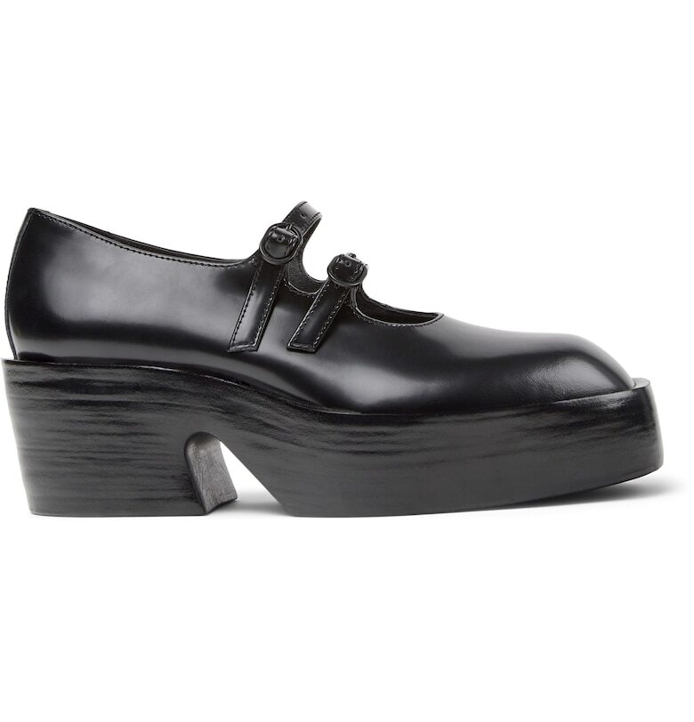 Кожени обувки Billie Mary Jane с масивен ток Camper