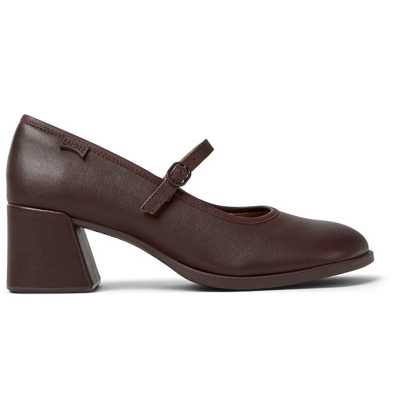 Кожени обувки Kora Mary Jane с масивен ток Camper