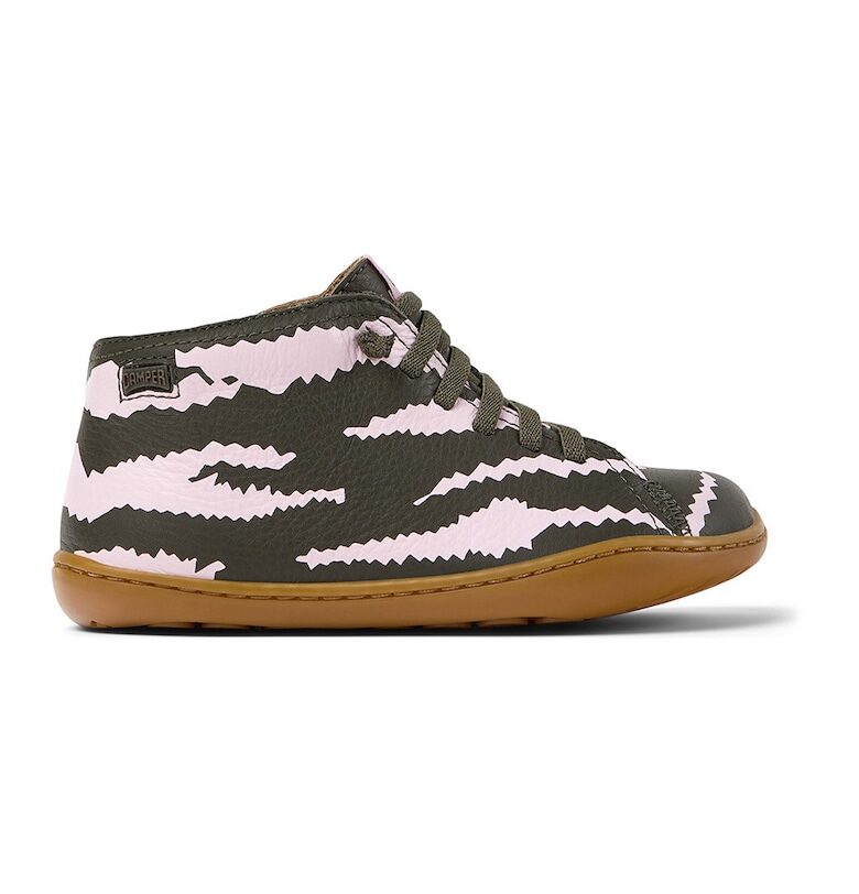 Кожени обувки Peu Cami 253 с контрастни връзки Camper