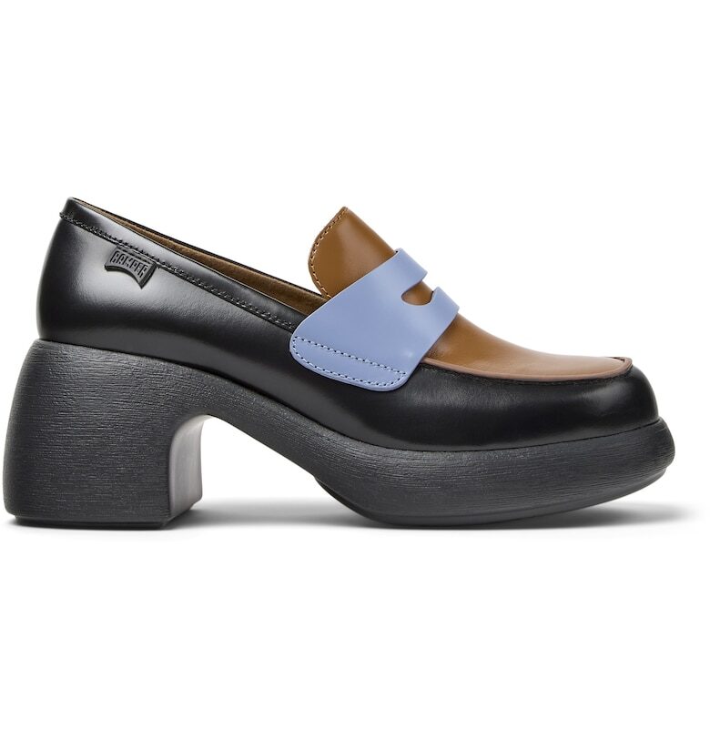 Кожени обувки Twins с масивен ток Camper