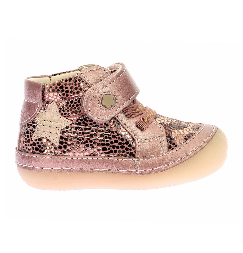 Кожени обувки с животинска шарка Kickers kids