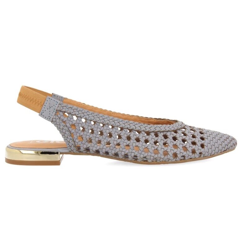 Кожени обувки с отворена пета и перфорации Gioseppo