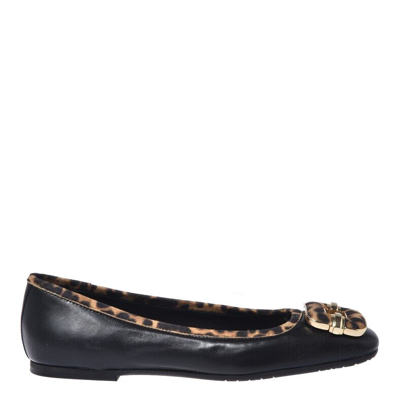 Кожени пантофки с велур Baldinini