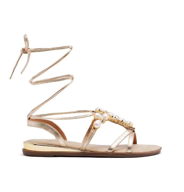 Кожени сандали Janice с метален ефект Gioseppo