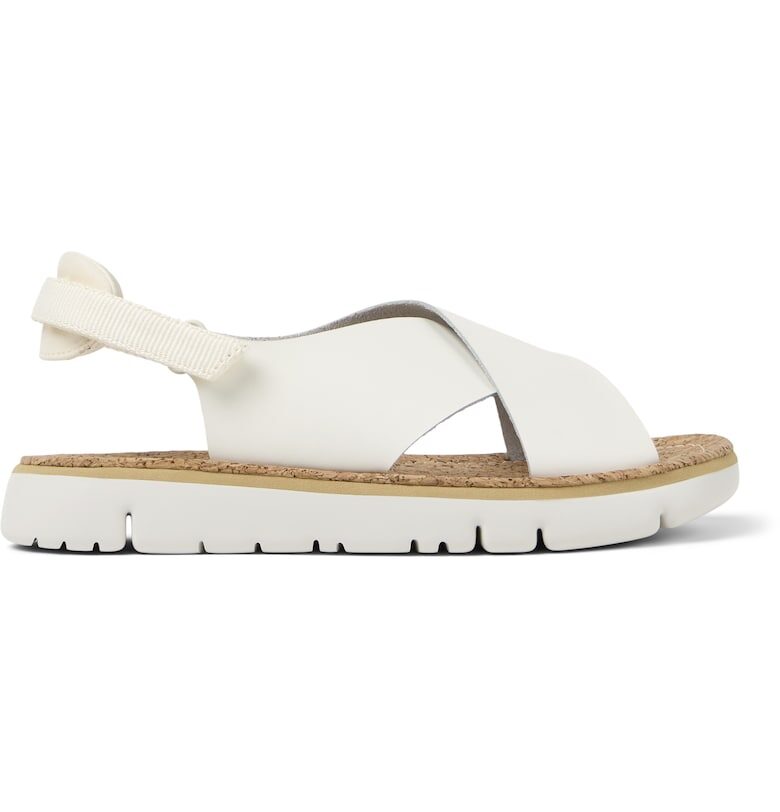 Кожени сандали Oruga с текстил Camper