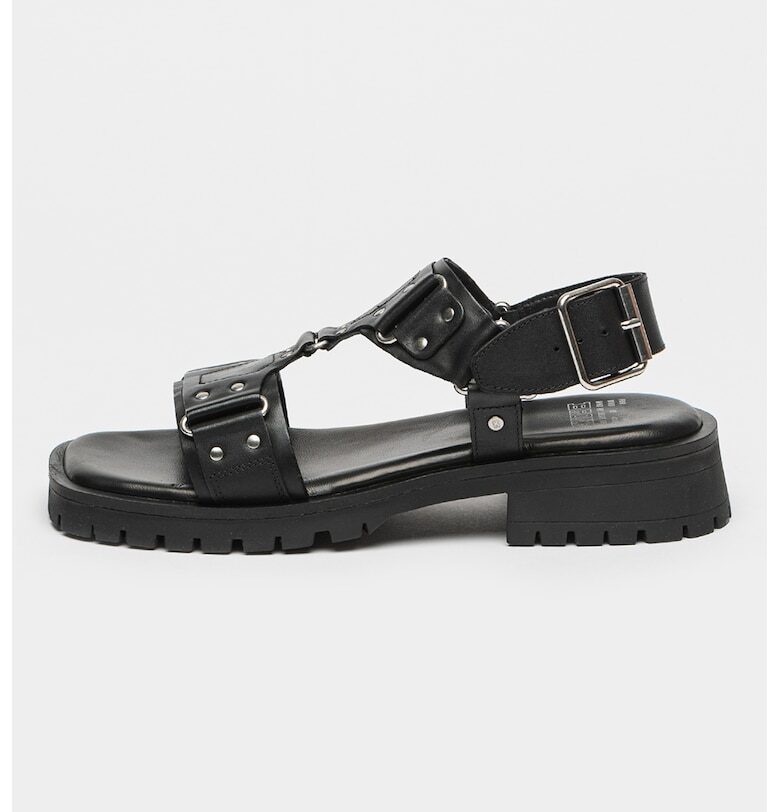 Кожени сандали Rac-Quel с масивен ток Bronx