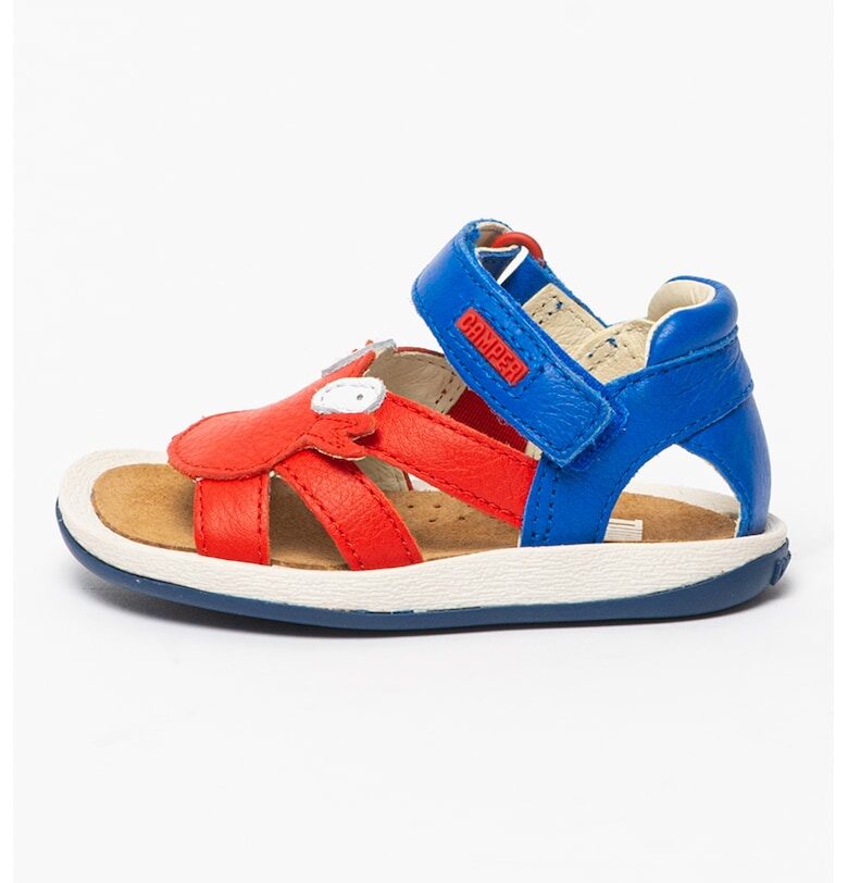 Кожени сандали Twins с дизайн с цветен блок Camper