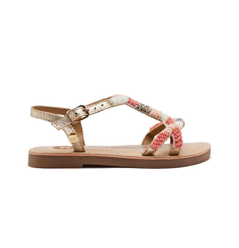 Кожени сандали с декоративни камъни и мъниста Gioseppo
