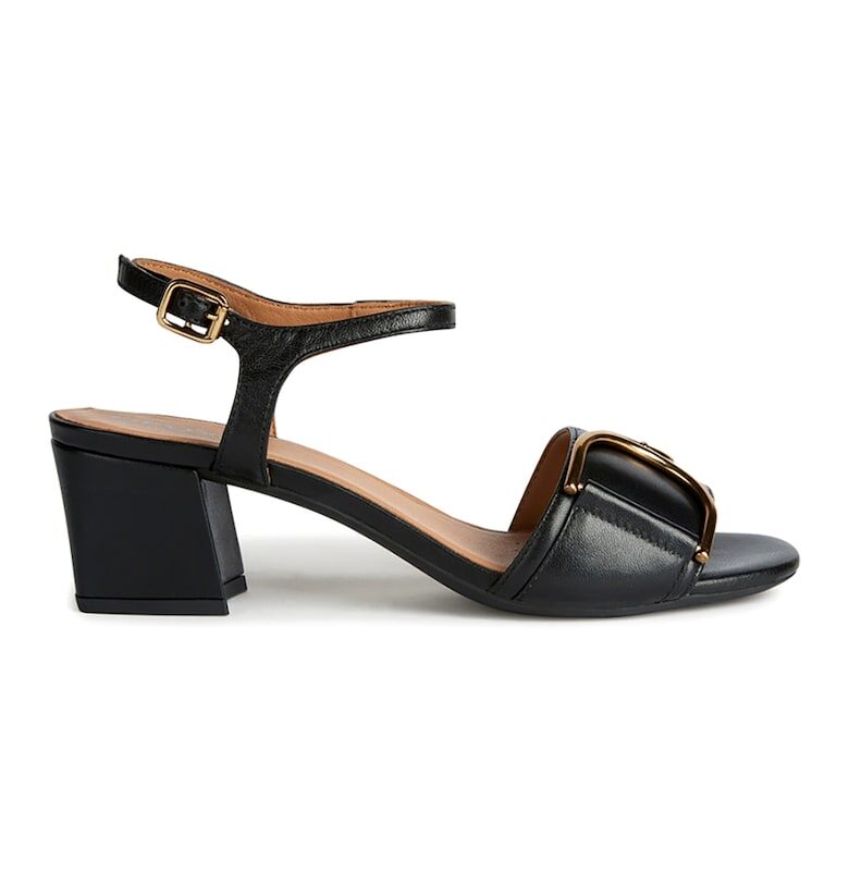 Кожени сандали с масивен ток Geox