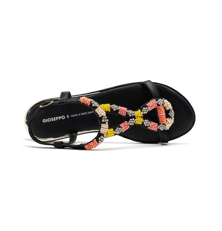 Кожени сандали с мъниста и декоративни камъни Gioseppo