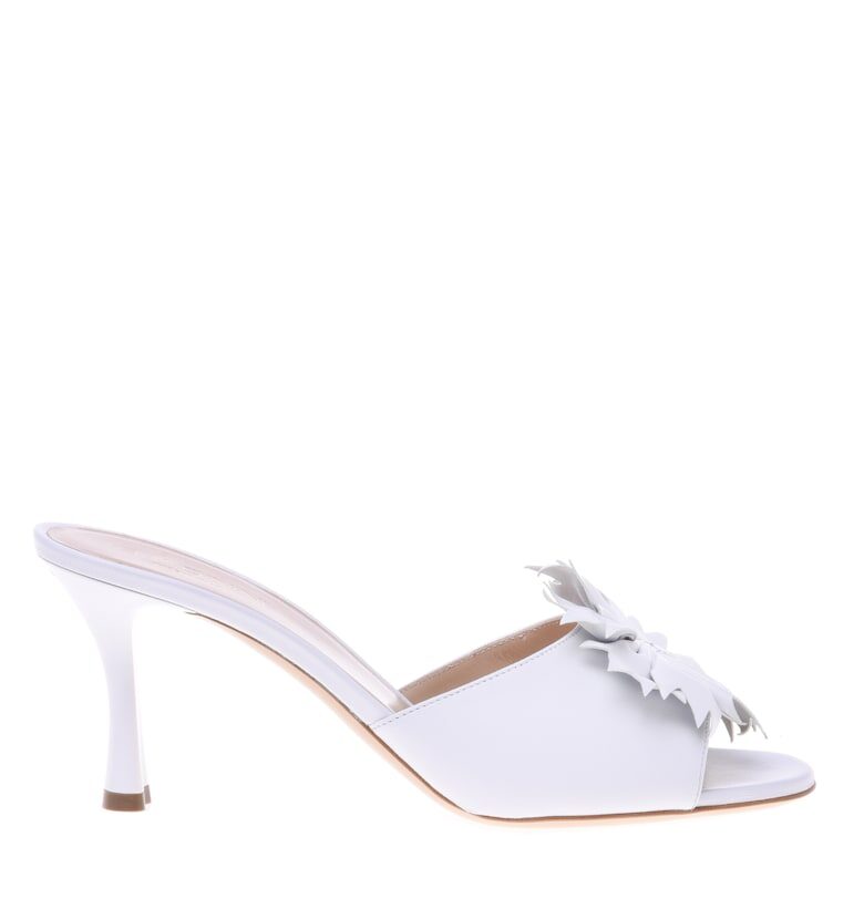 Кожени сандали с ток Baldinini