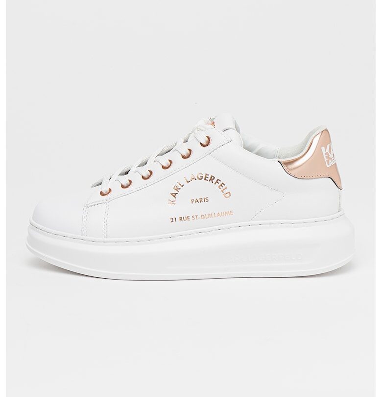 Кожени спортни обувки Kapri с метализирани детайли Karl Lagerfeld