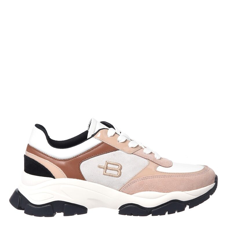 Кожени спортни обувки с велур Baldinini