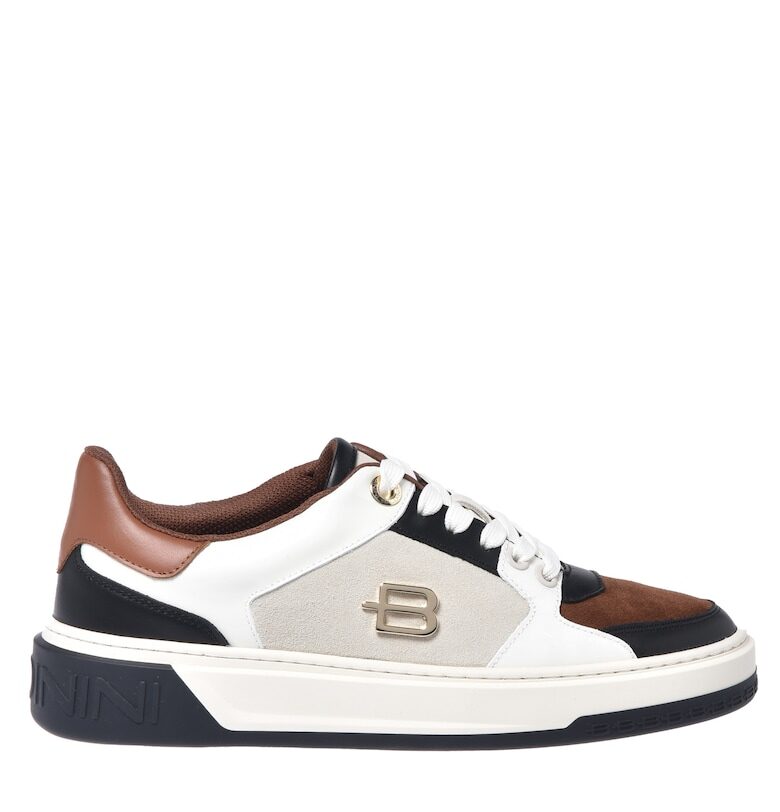 Кожени спортни обувки с велур Baldinini