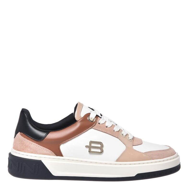 Кожени спортни обувки с велур Baldinini