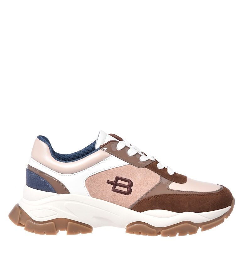 Кожени спортни обувки с велур Baldinini