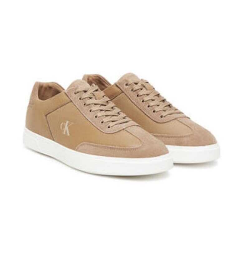 Кожени спортни обувки с велур CALVIN KLEIN