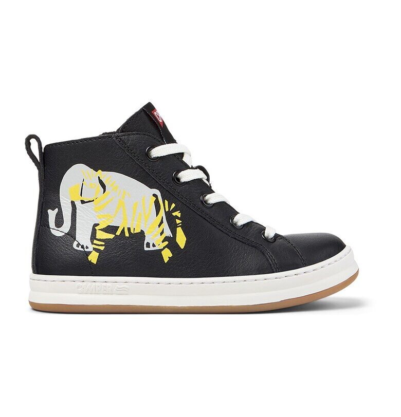 Кожени спортни обувки с висок профил и цип Camper