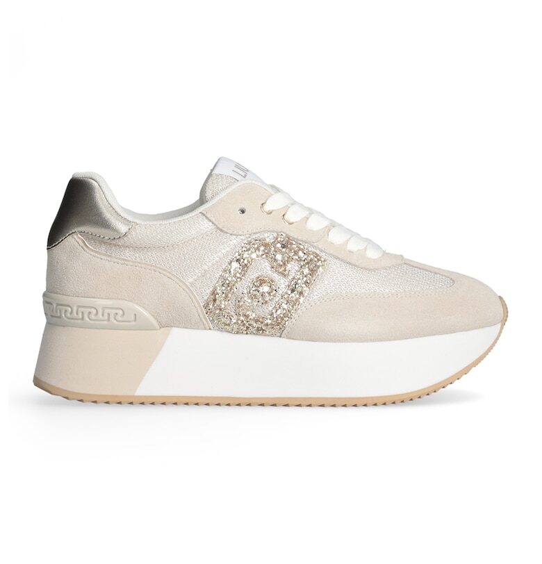 Кожени спортни обувки с връзки и платформа Liu Jo