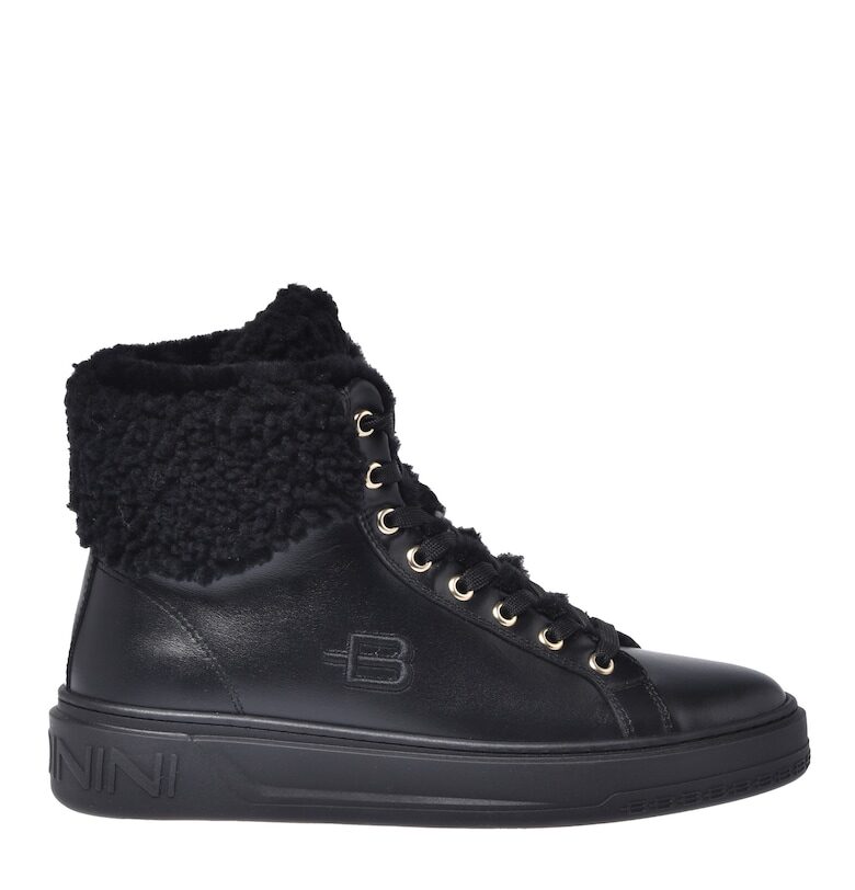 Кожени спортни обувки с лого Baldinini