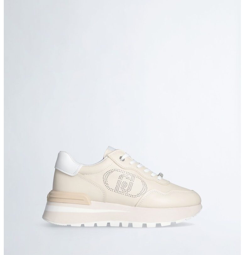 Кожени спортни обувки с перфорирано лого Liu Jo