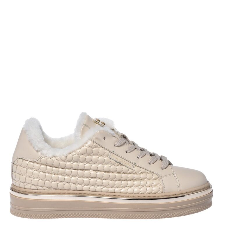 Кожени спортни обувки с равна платформа Baldinini