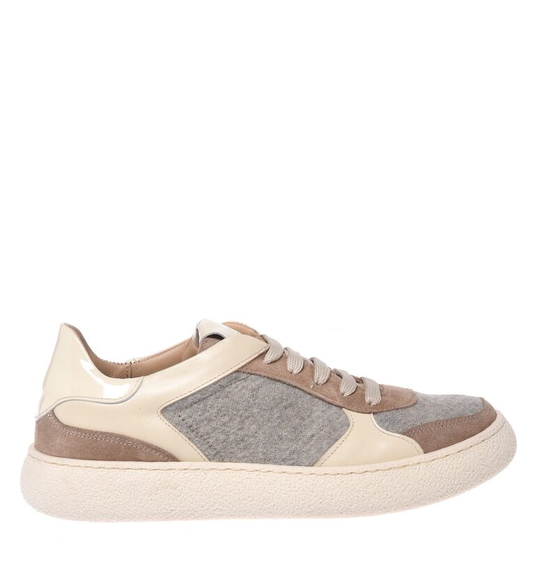 Кожени спортни обувки с текстил Baldinini