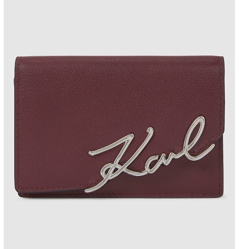 Кожено портмоне с лого Karl Lagerfeld