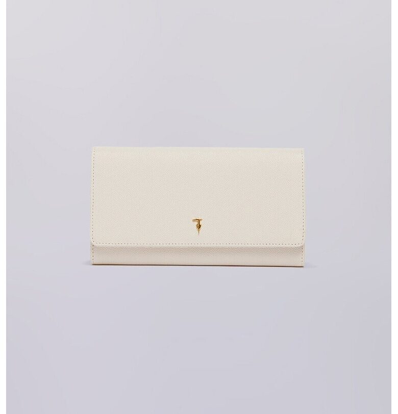 Кожено портмоне с лого Trussardi