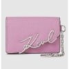 Кожено портмоне с метално лого Karl Lagerfeld