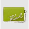 Кожено портмоне с метално лого Karl Lagerfeld