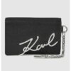 Кожено портмоне с метално лого Karl Lagerfeld