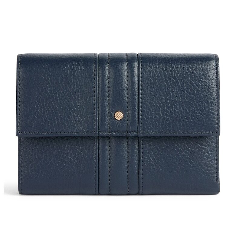 Кожено портмоне с тройно прегъване и релеф Geox