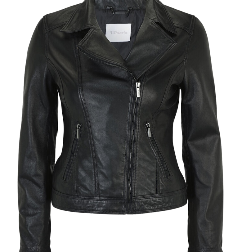 Кожено яке Anjar с изрязани ревери Tamaris