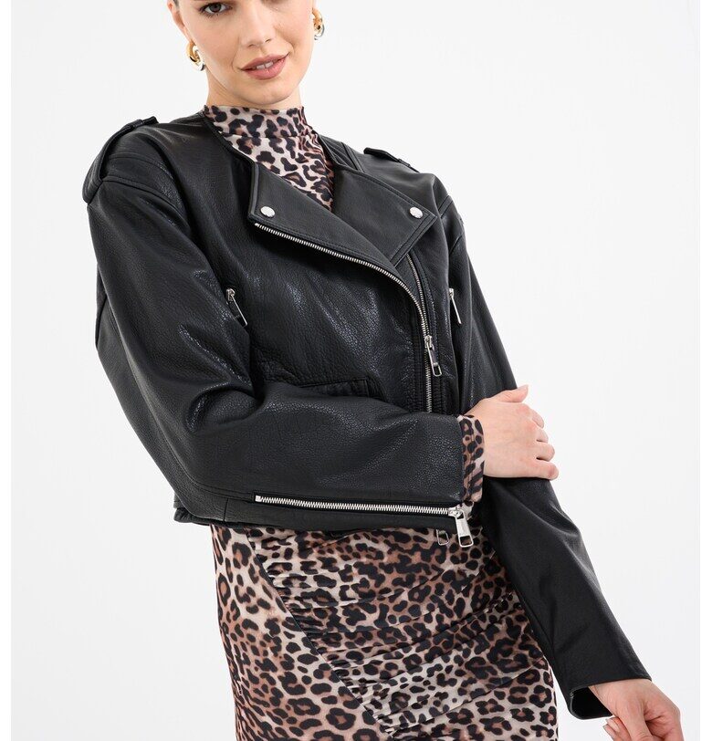 Кожено яке - Черен BOSS