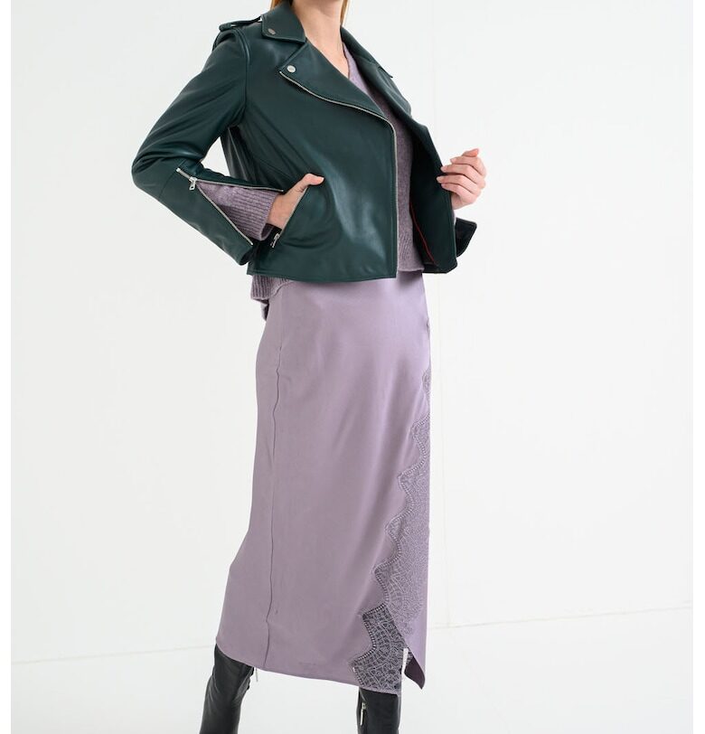 Кожено яке Lujana - Тъмнозелен HUGO