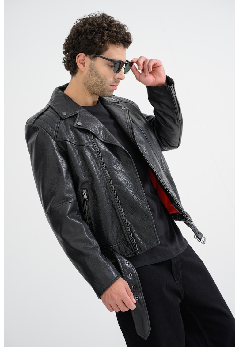 Кожено яке с колан HUGO