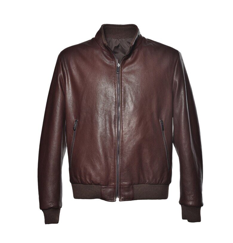 Кожено яке с цип Baldinini