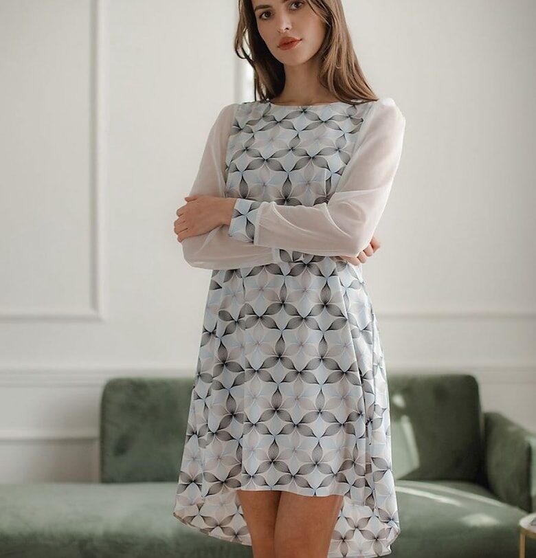 Коктейлна рокля 5902194381543 - Ленитиф - Полиестер/Еластан - Многоцветна - Lenitif