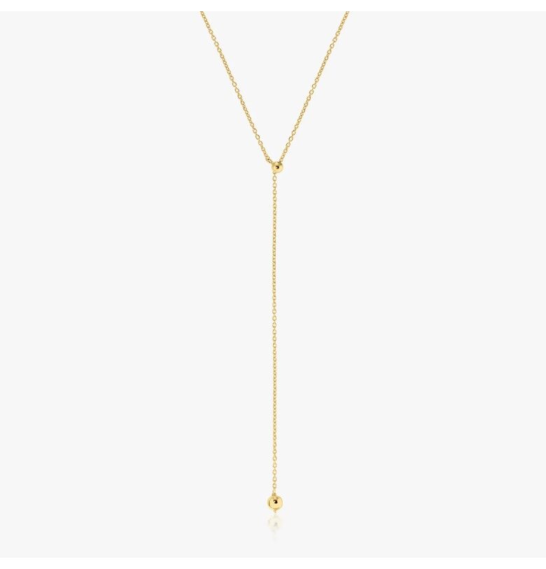 Колие от сребро с позлата Bola INDIRA