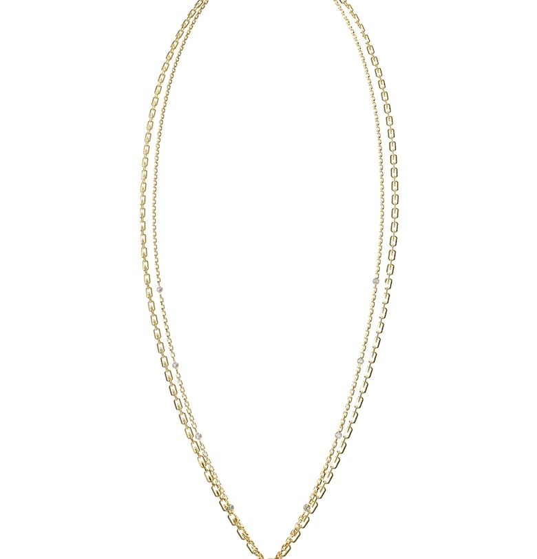 Колие със златно покритие и кристали GUESS