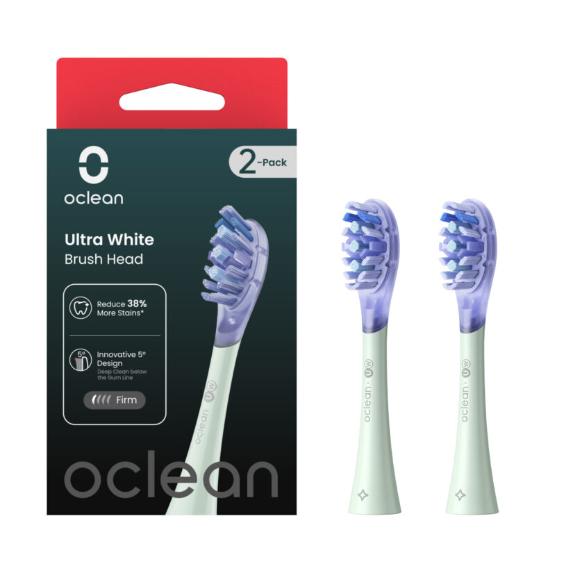 Комплект 2 бр резервни глави за електрическа четка за зъби Oclean Ultra White Brush Head