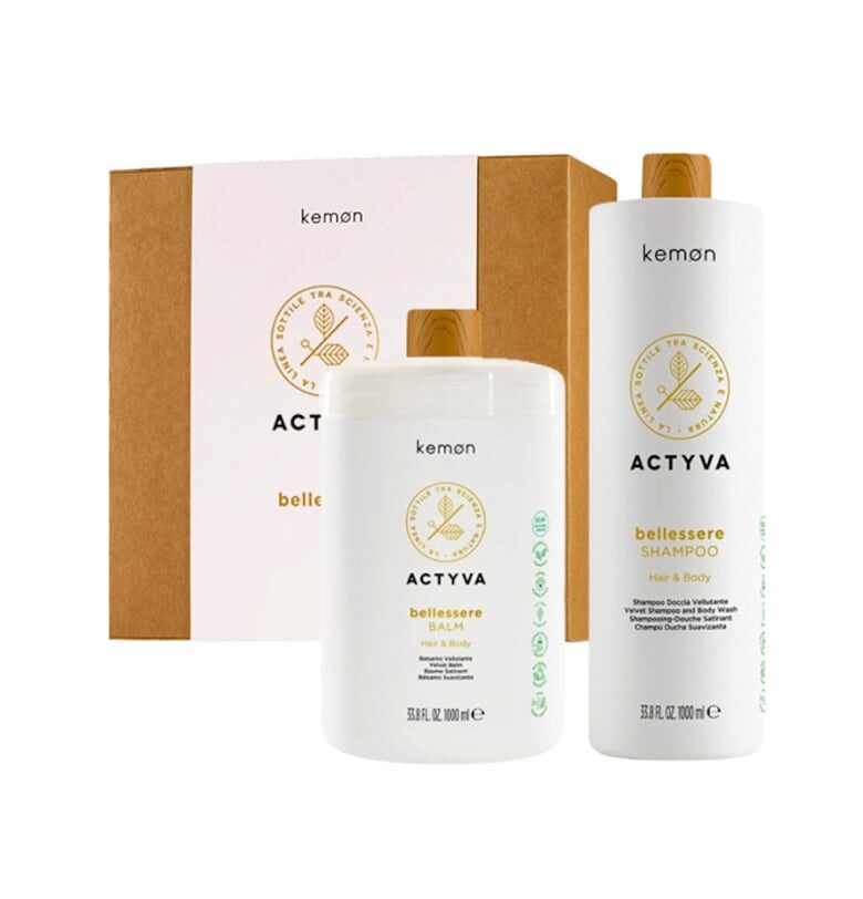 Комплект  Actyva Bellessere - Шампоан 1000 мл - Балсам 1000 мл Kemon